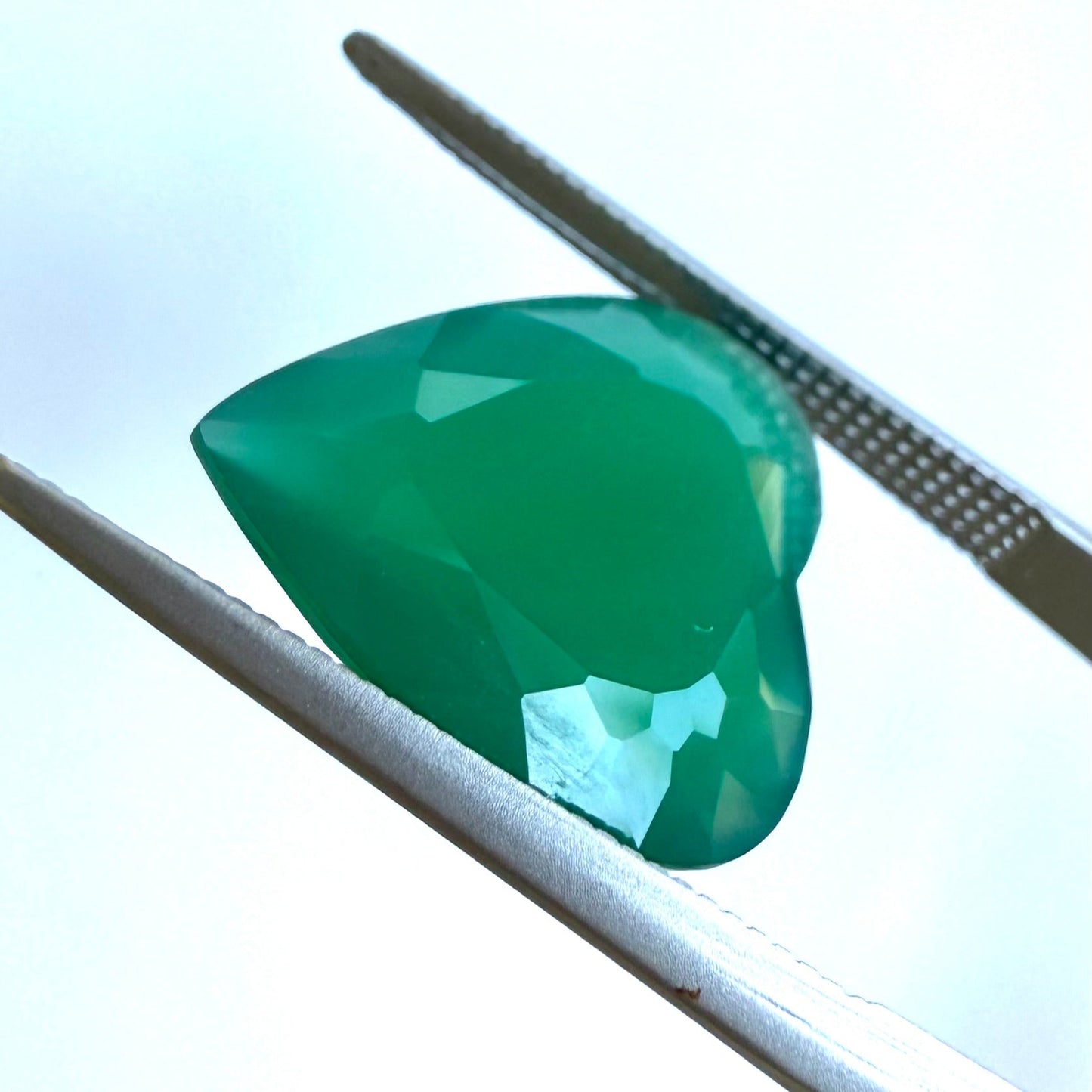 Vibrant Green Chalcedony Heart 6.26 Ct