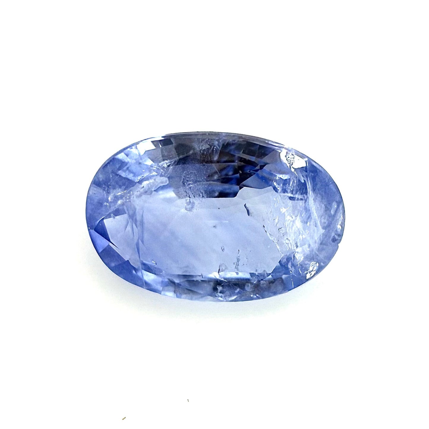 Pale Purplish Blue Sapphire Oval 1.1 Ct