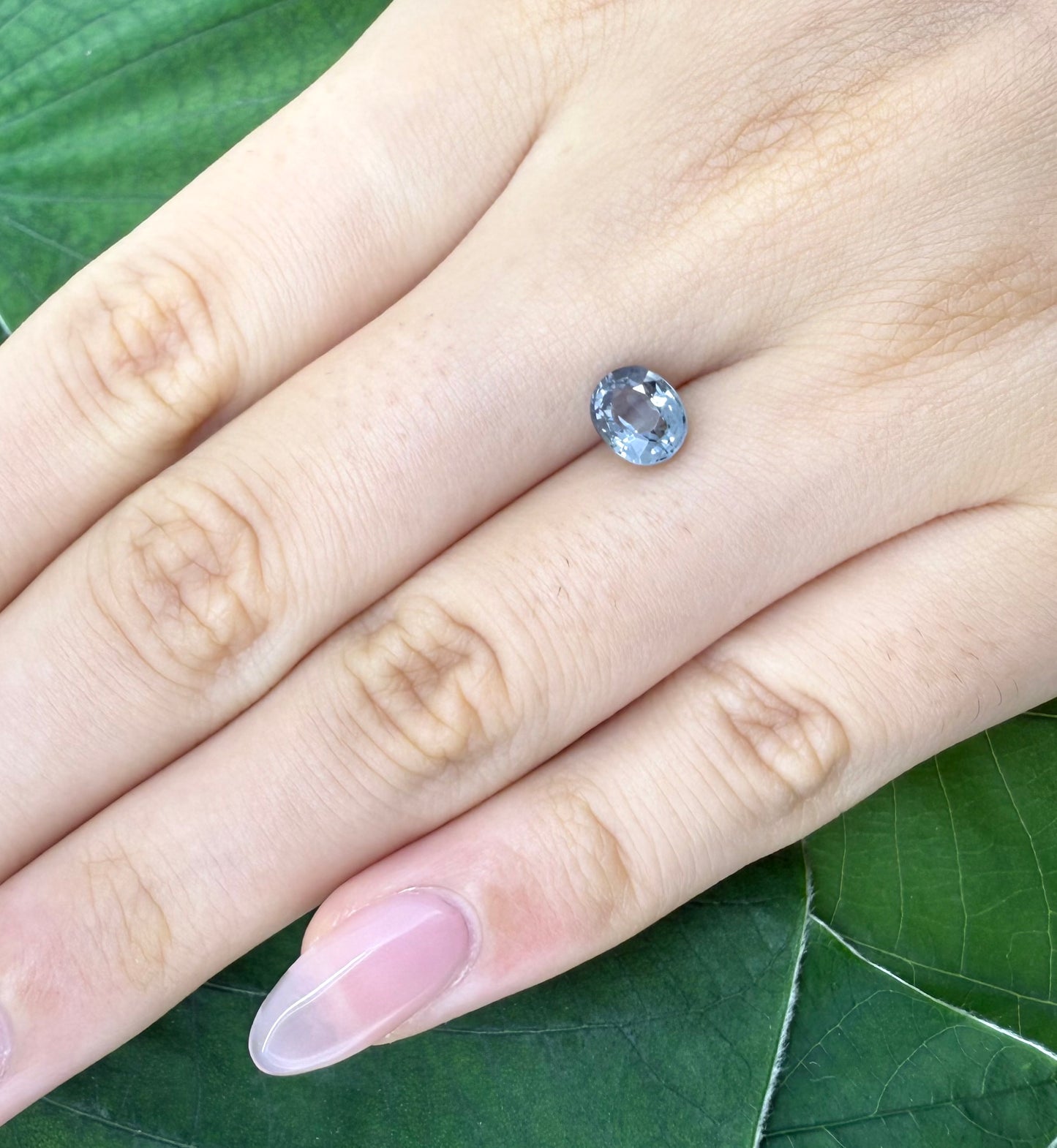 Pale Greenish Blue Spinel Oval 1.09 Ct