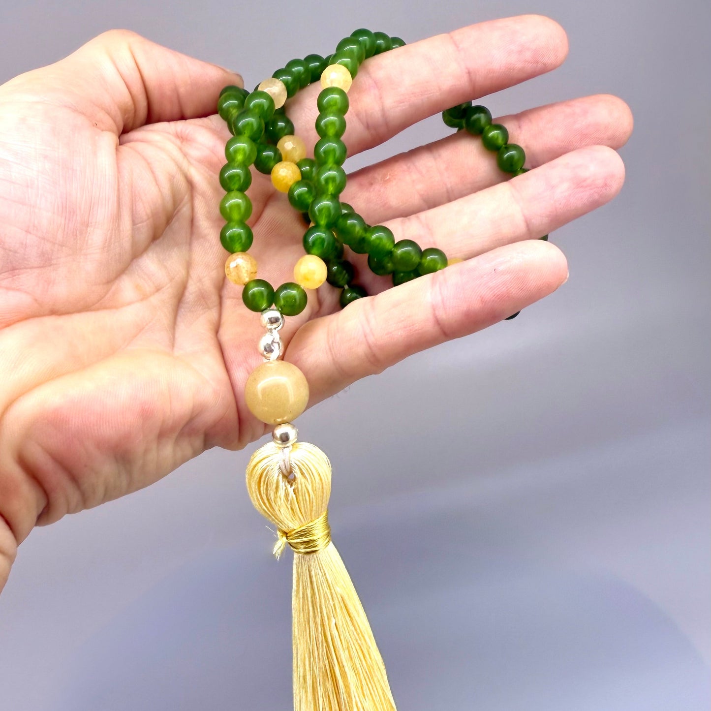 Mala Jade Yellow & Green