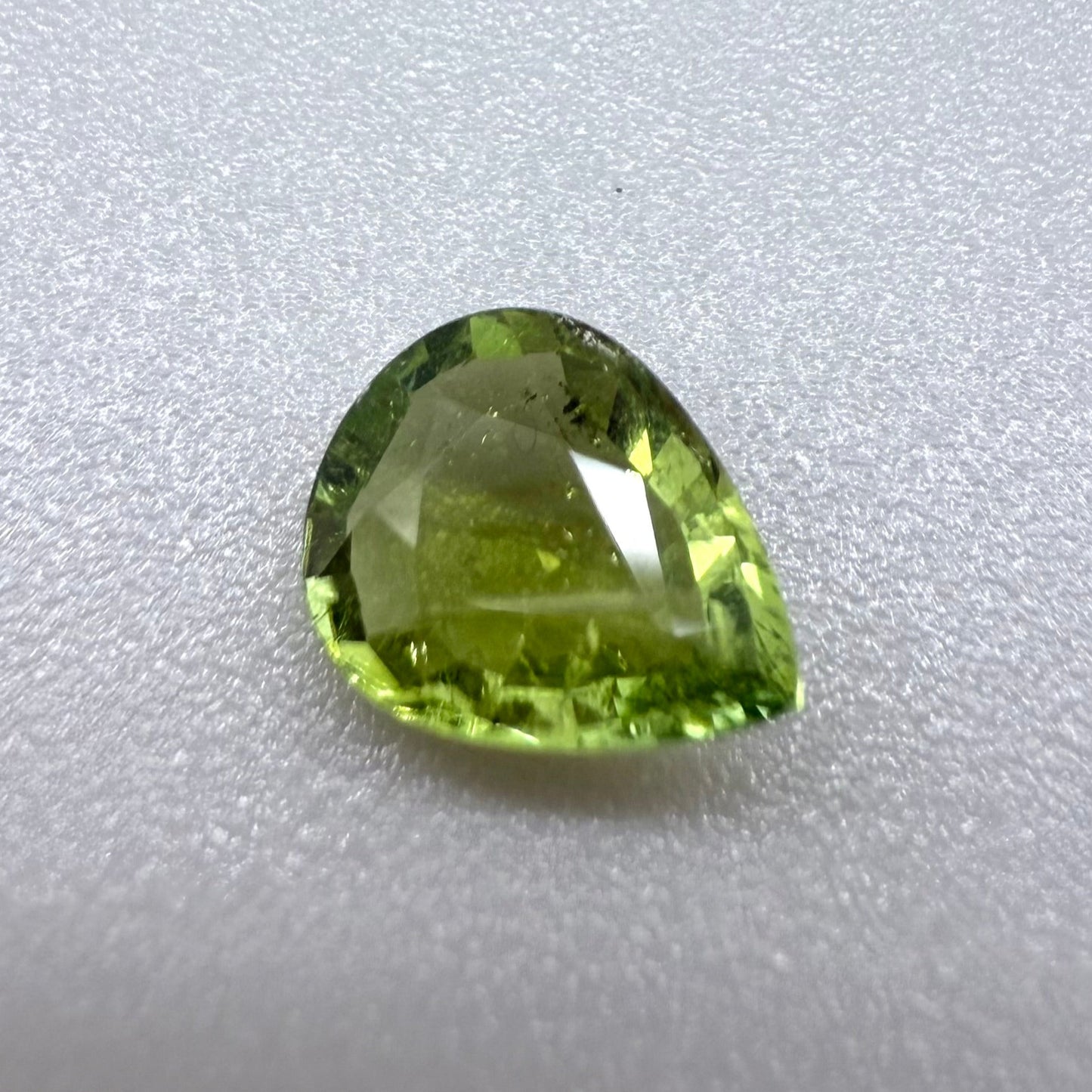 Yellowish Green Tourmaline Pear 1.18 Ct