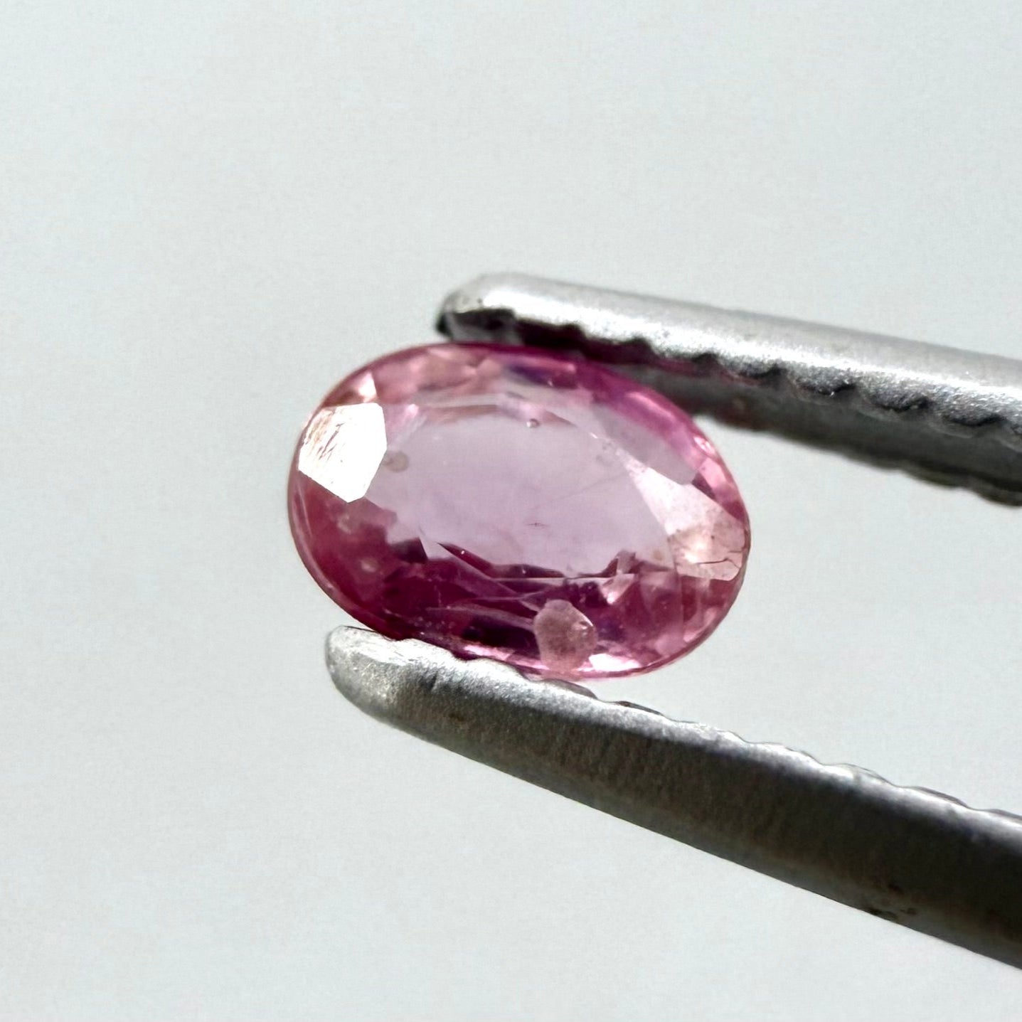 Pale Pink Ruby Oval 0.22 Ct
