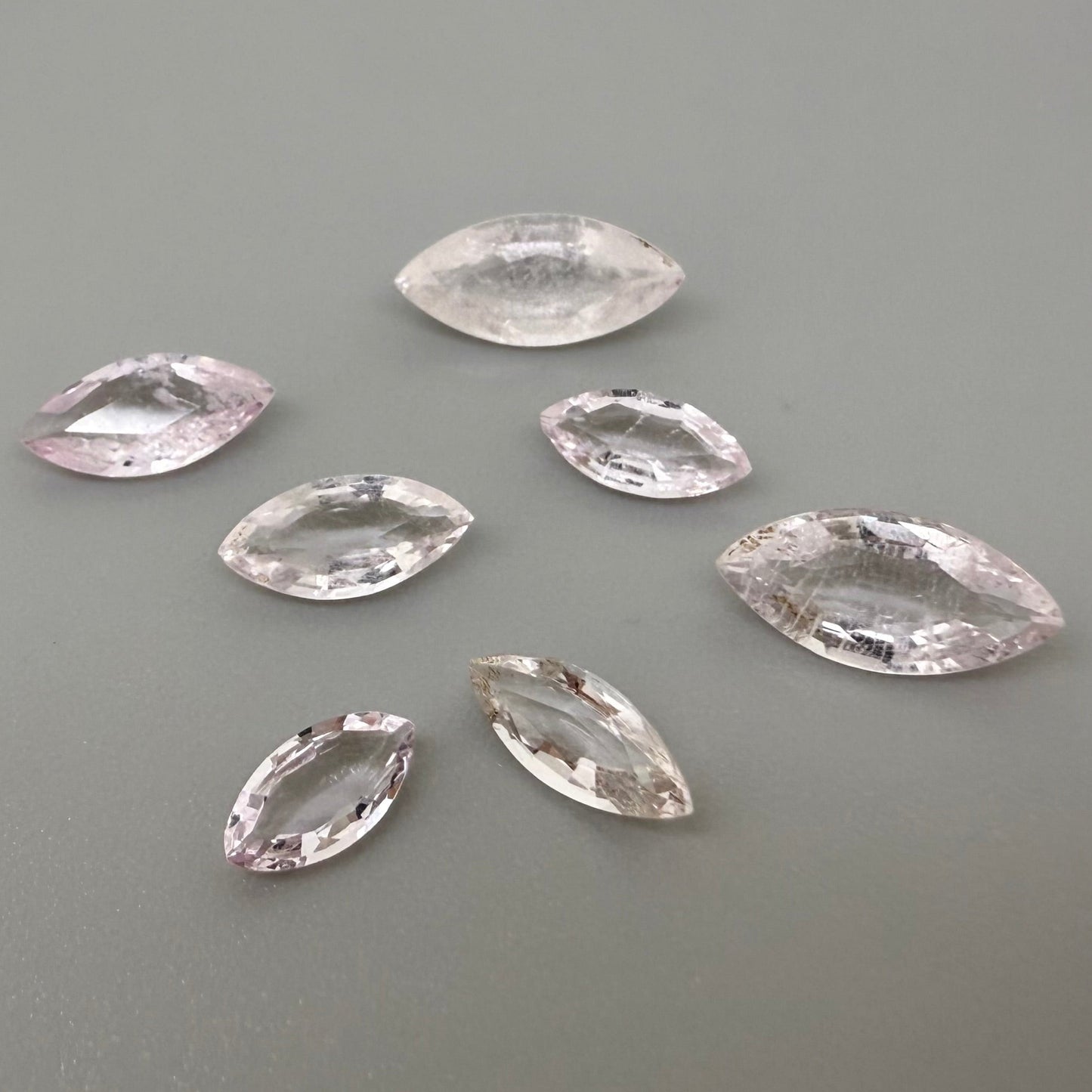 Pale Pink Morganite Lot Marquise 6.6 Ct