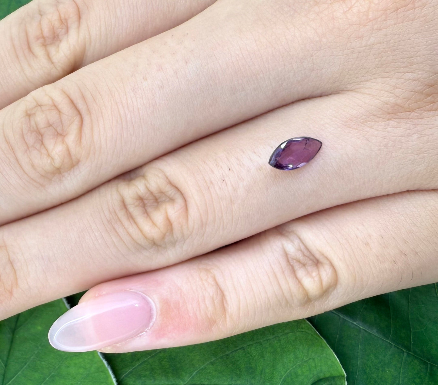 Pink-Purple Sapphire Marquise 0.73 Ct