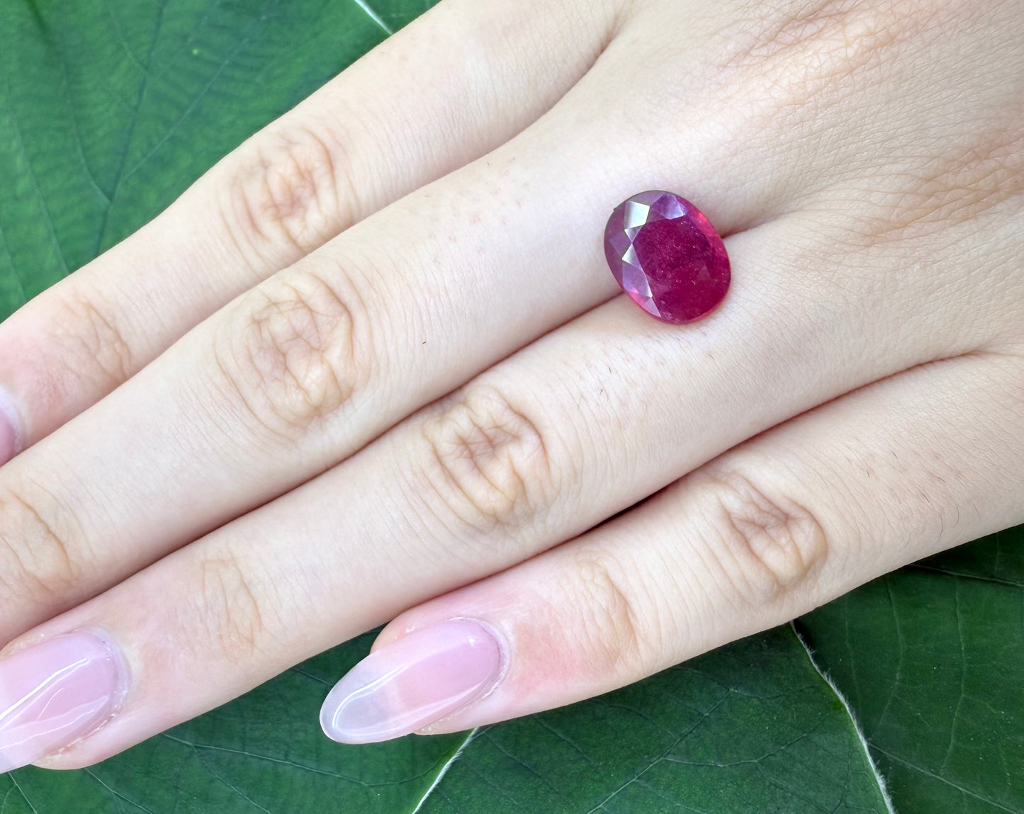 Purplish Red Ruby Oval 3.7 Ct