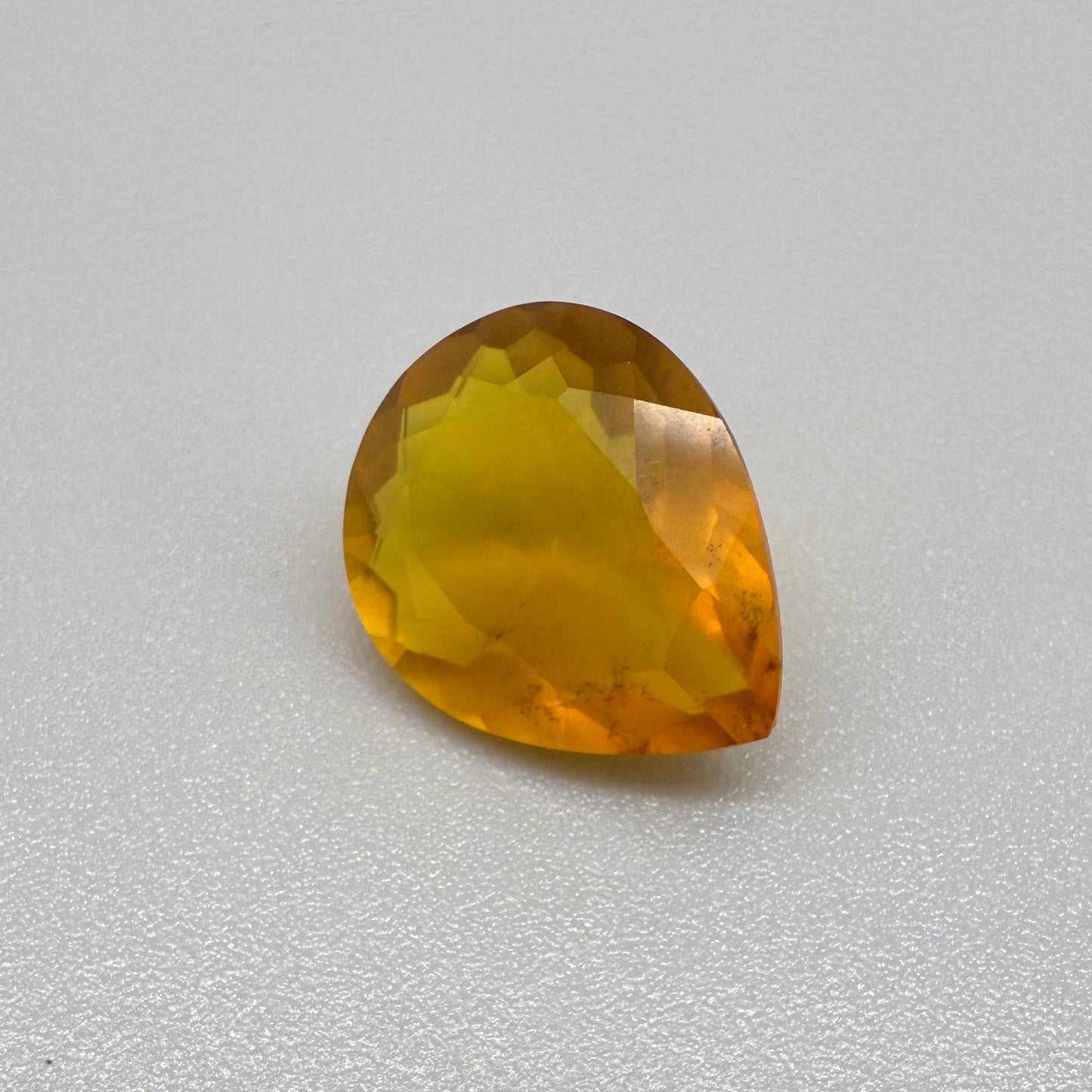 Orange Fire Opal Pear 4.38 Ct