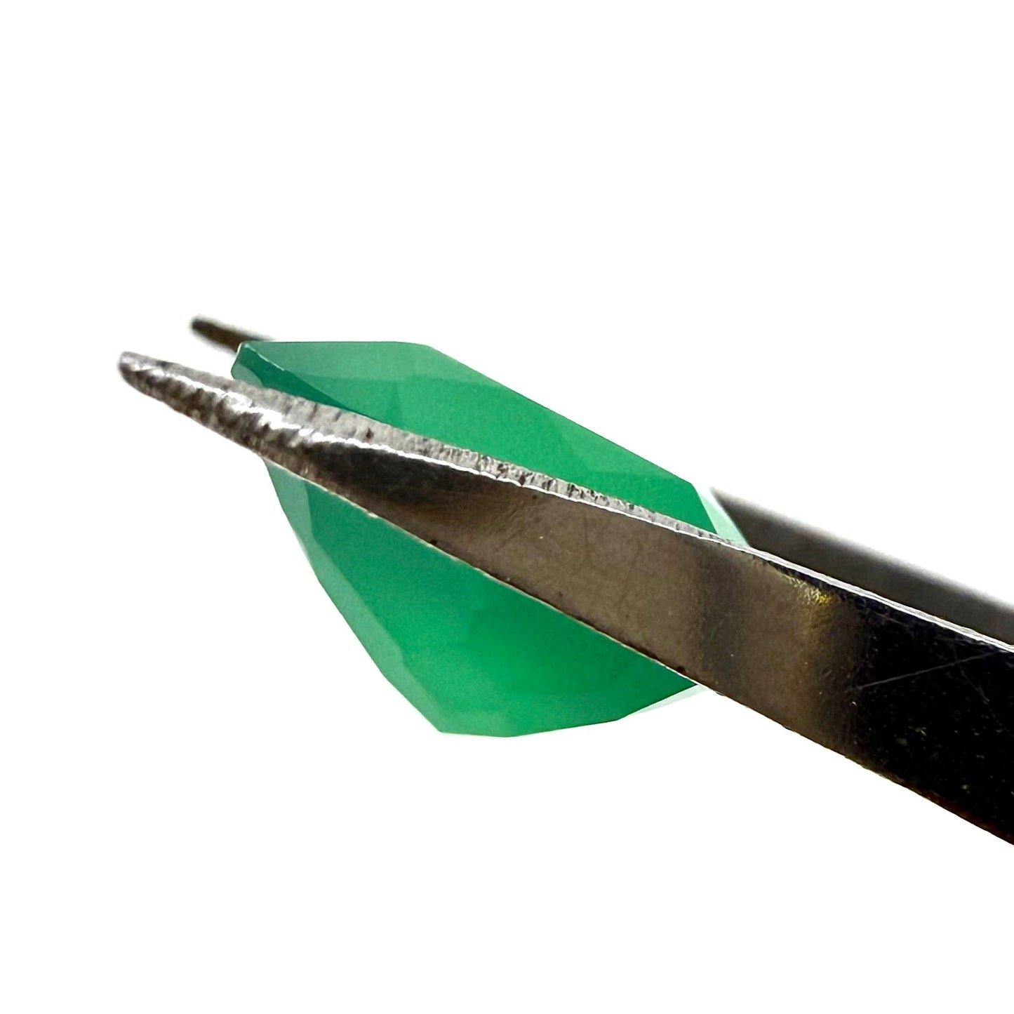 Vibrant Green Chalcedony Trillion 2.88 Ct