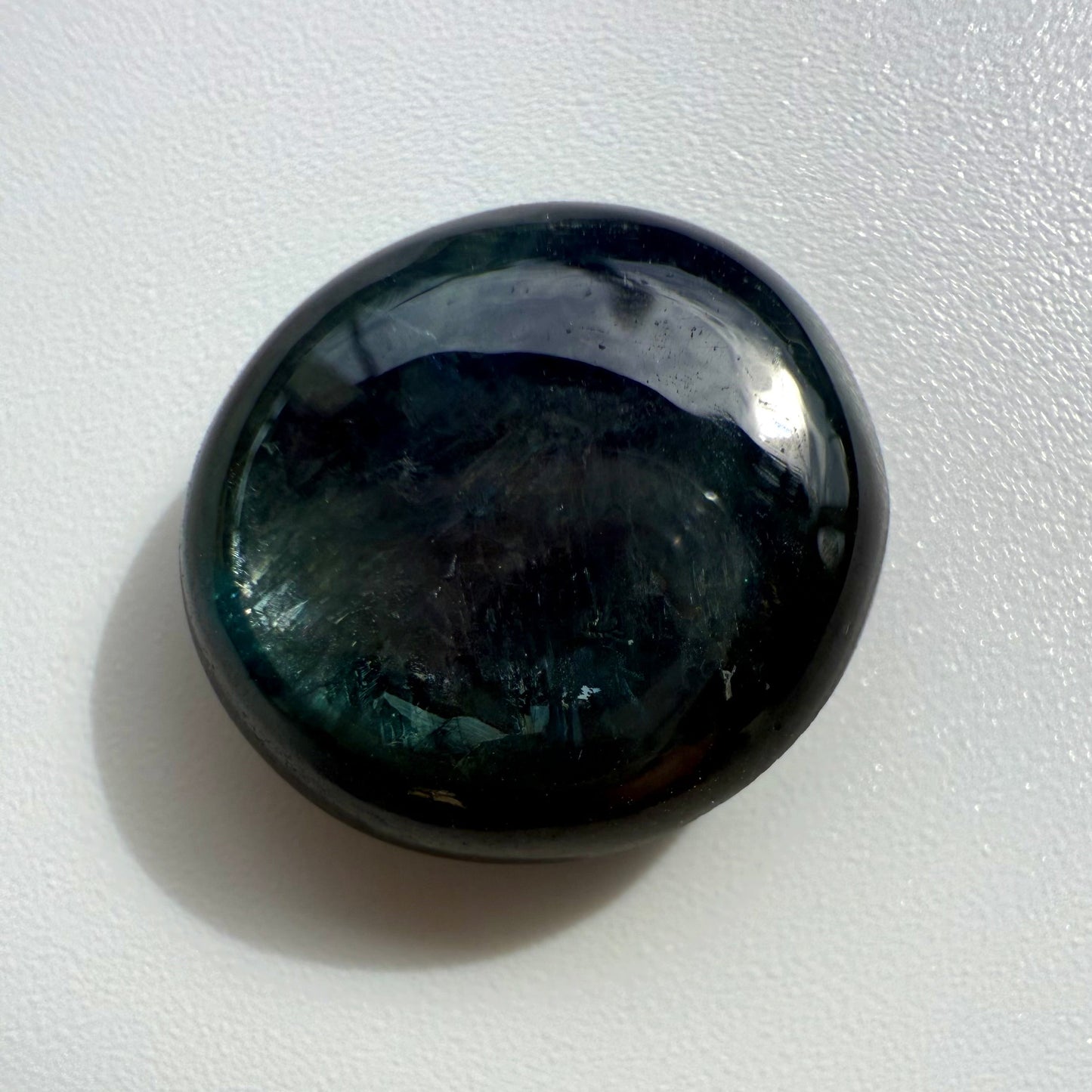 Bi-Color (Very Dark Blue, Silky White) Sapphire Cabochon 7.45 Ct