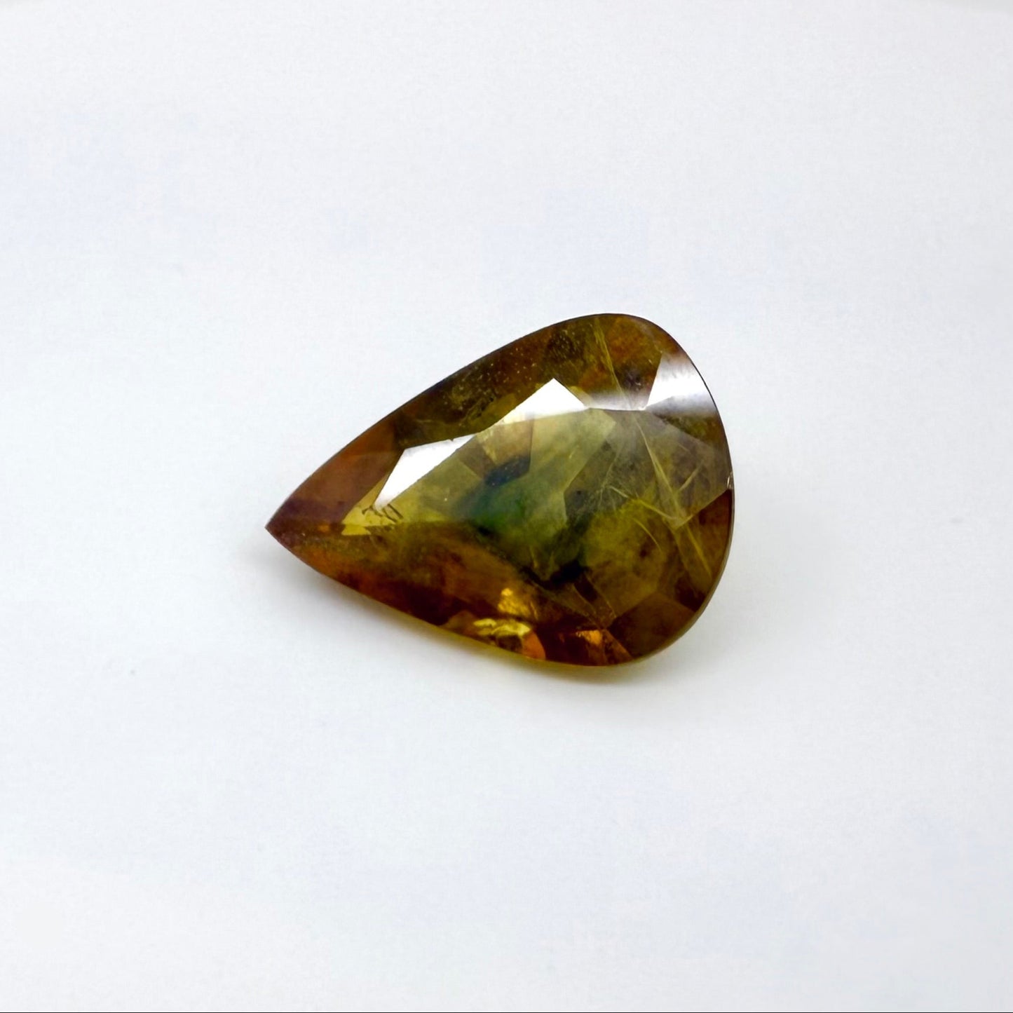 Bi-Color (Yellow/Orange) Sapphire Pear 12.81 Ct