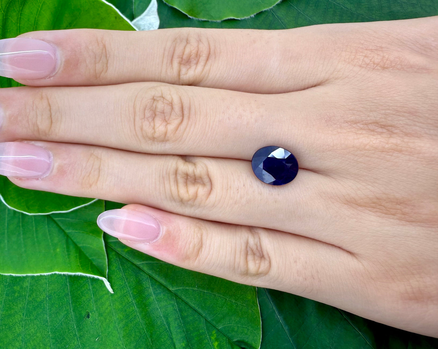 Dark Blue Sapphire Oval 3.87 Ct