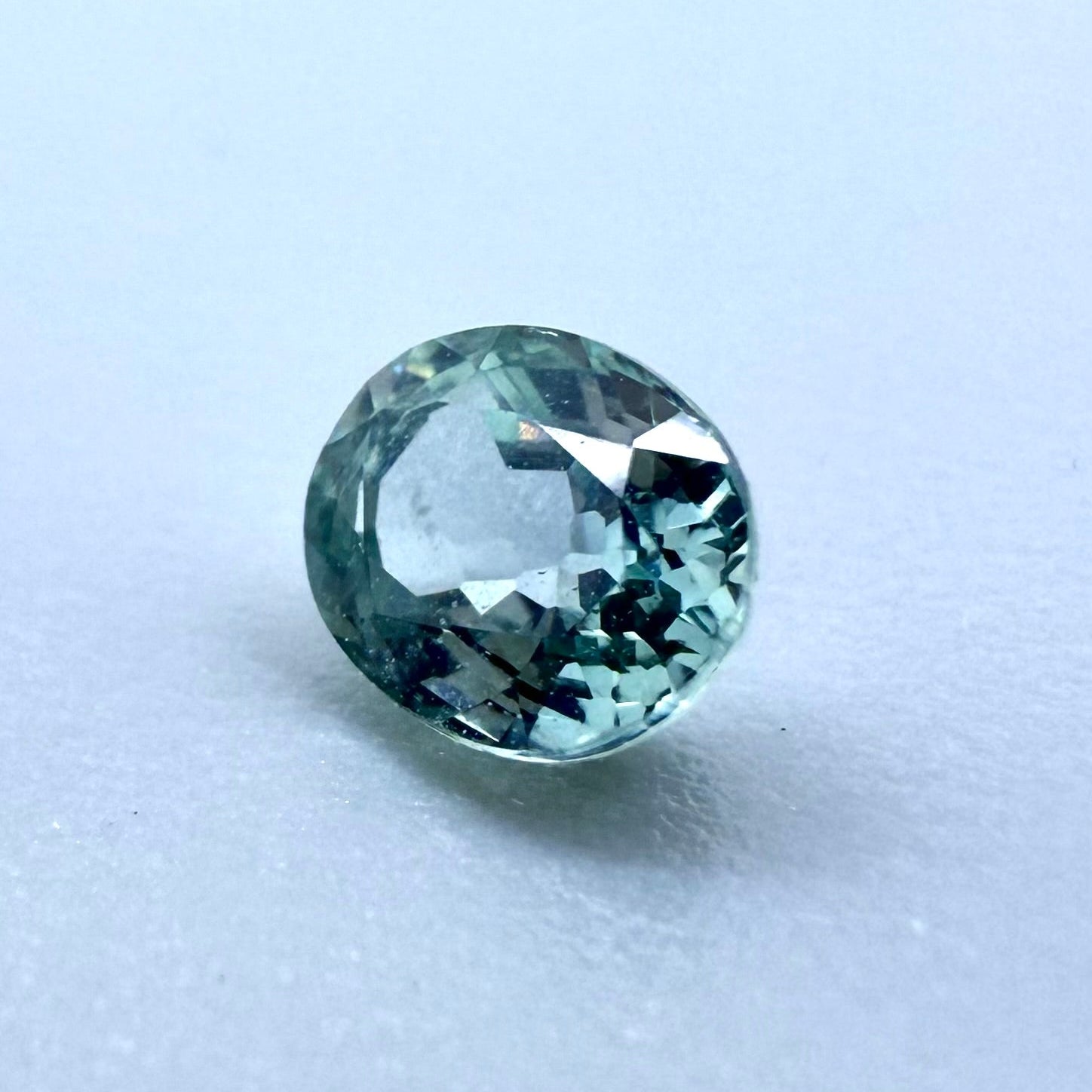 Natural Turquoise Sapphire gemstone, oval cut