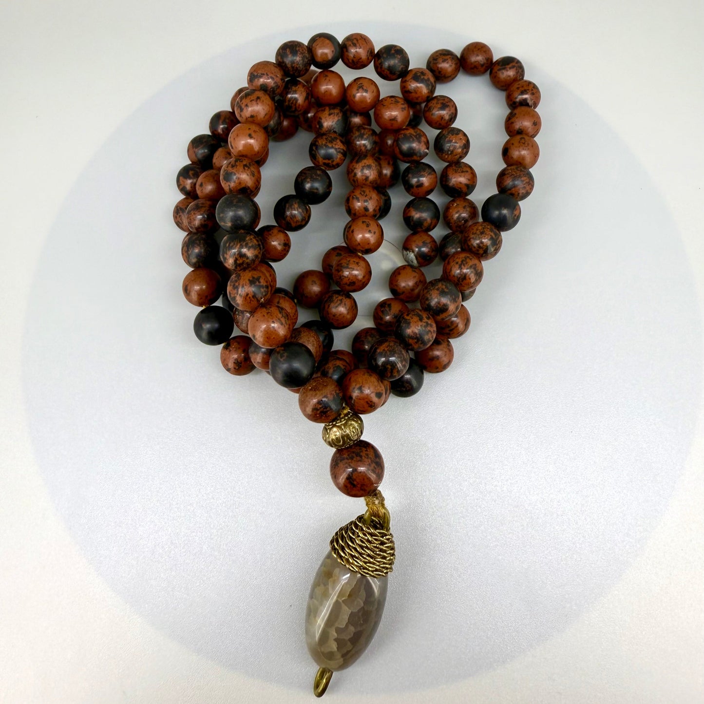 Mahogany Obsidian Mala