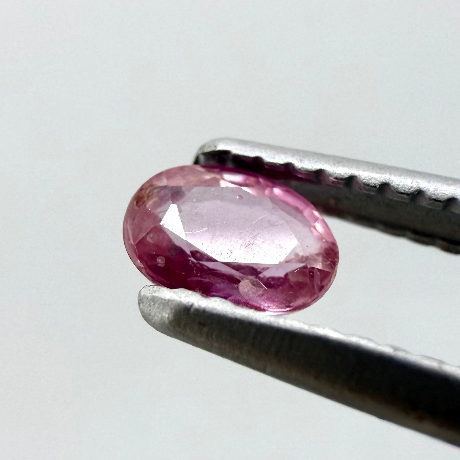 Natural Pink Ruby gemstone, oval cut