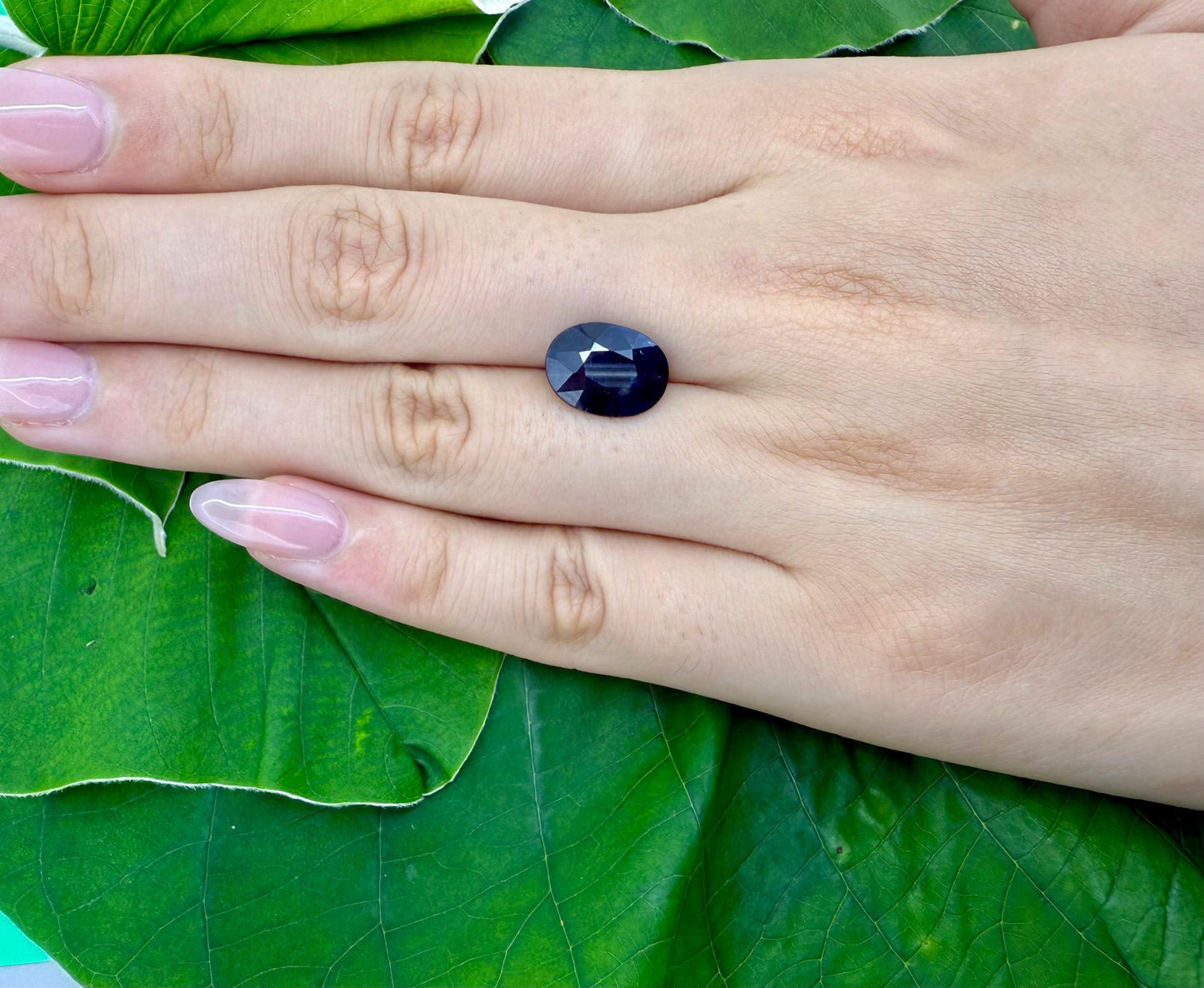Dark Blue Sapphire Oval 3.4 Ct