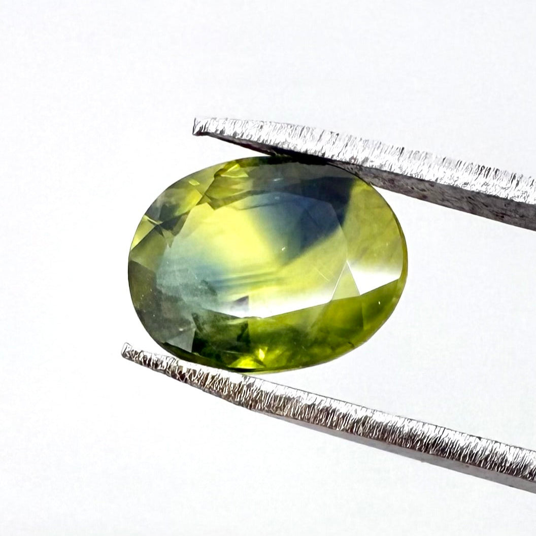 Bi-Color (Yellow Blue) Sapphire Oval 2 Ct
