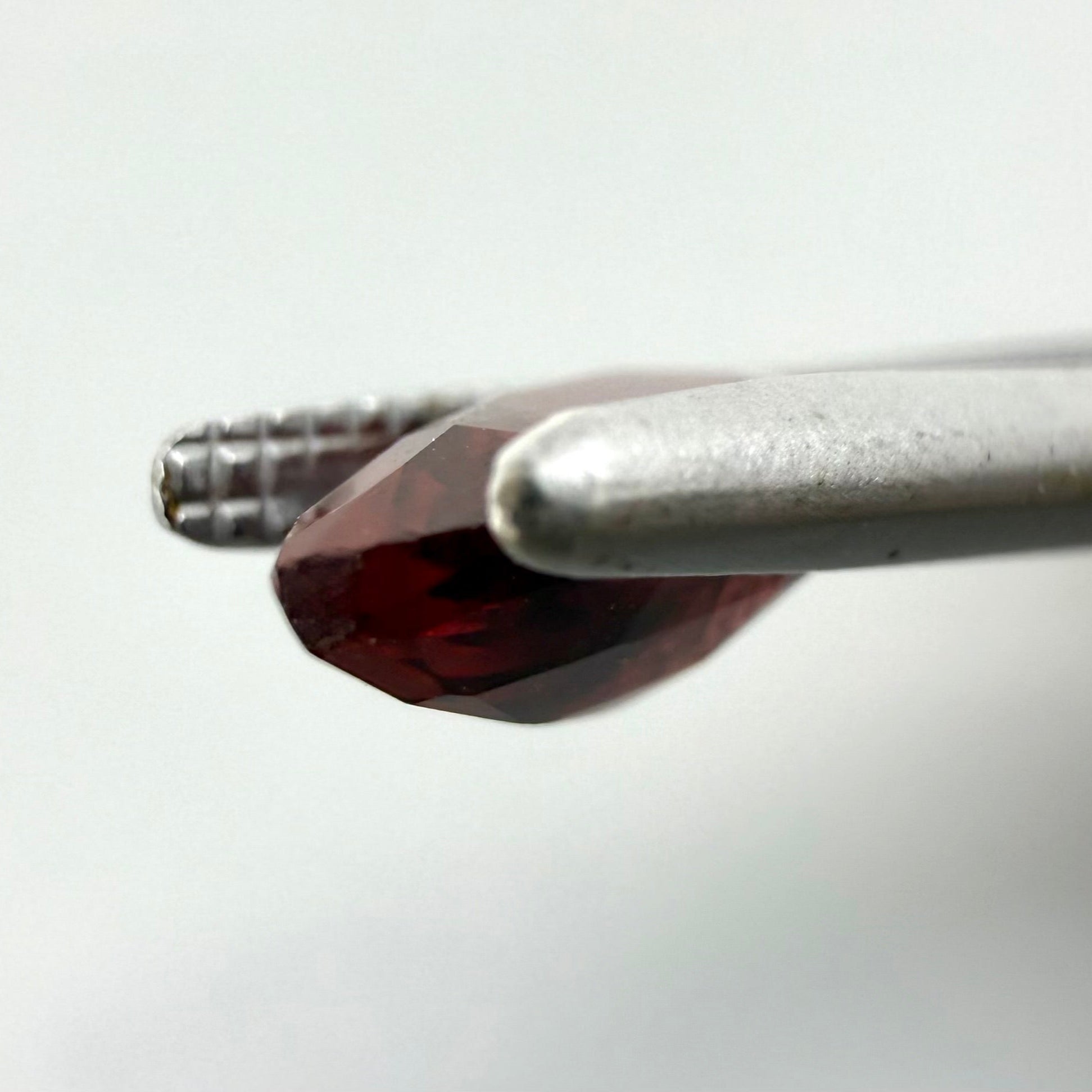 Natural Red Rhodolite gemstone, pear cut