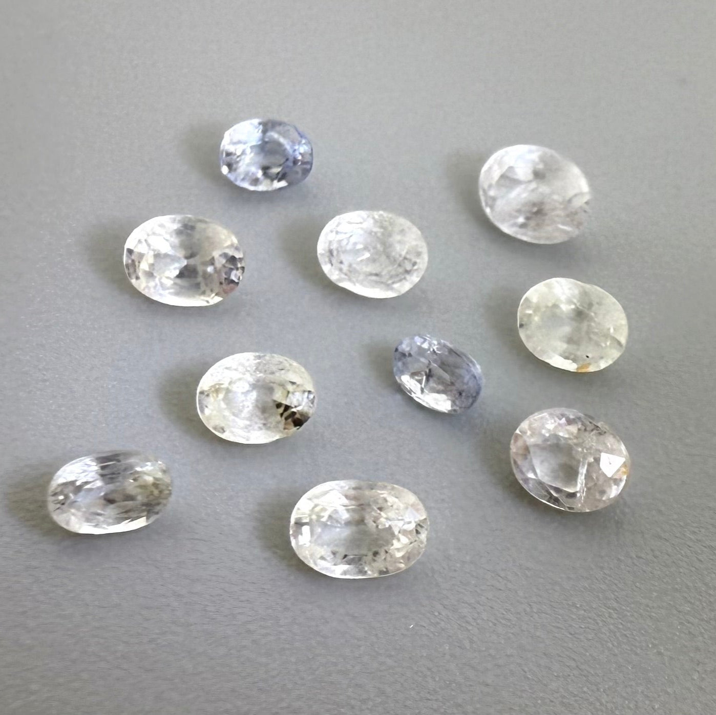 Multi Color (Blue, Yellow, White) Sapphire Lot Oval 1.73 Ct