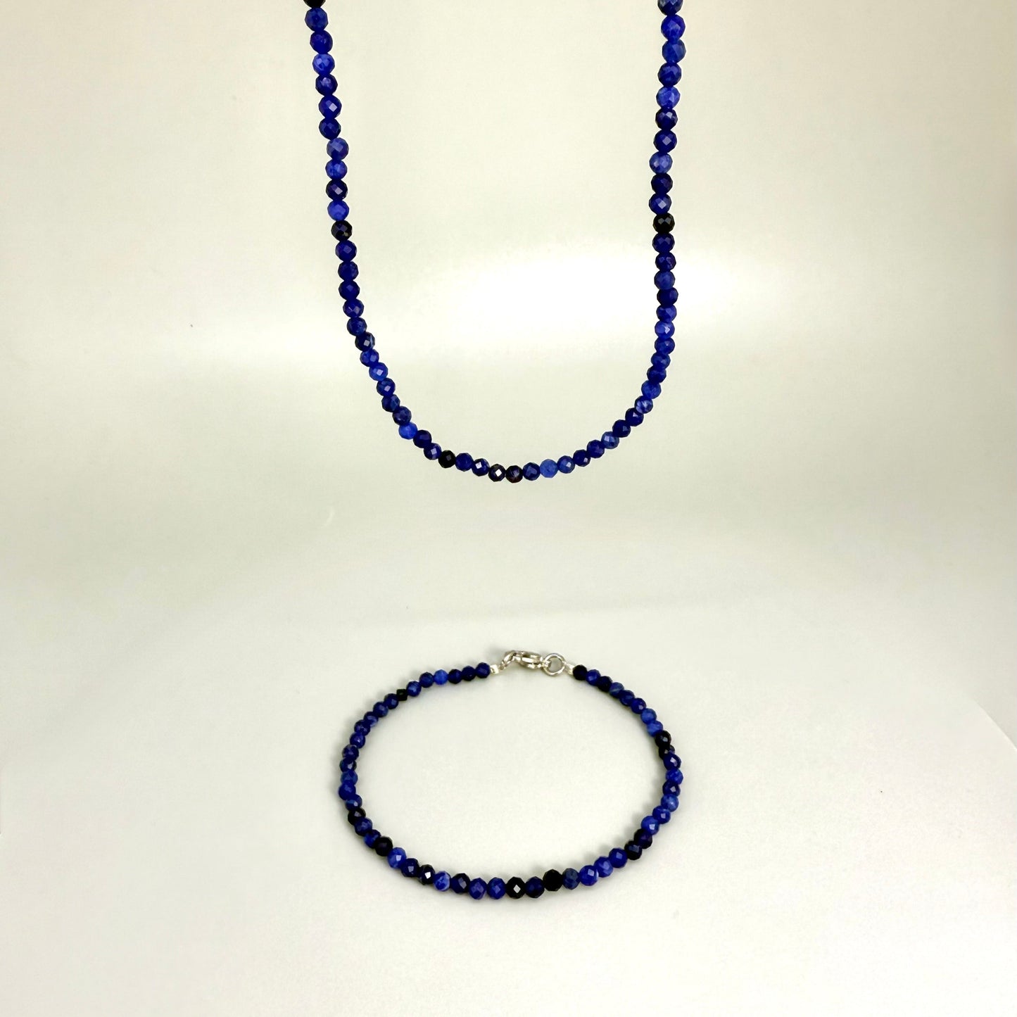 Fine Sodalite gemstone bead Necklace & Bracelet