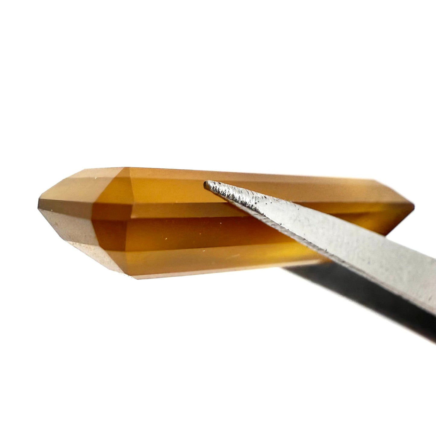Golden-Brown Hues Chalcedony Emerald cut 10.03 Ct