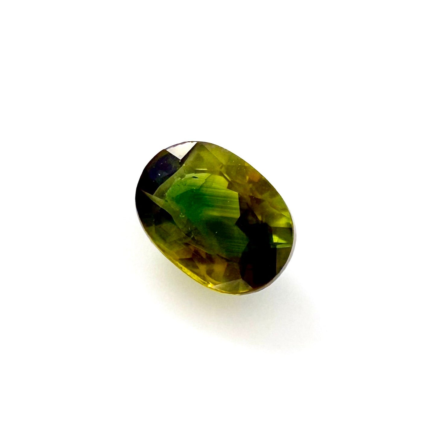 Tri-Color (Yellow Green Brown) Sapphire Oval 1.15 Ct
