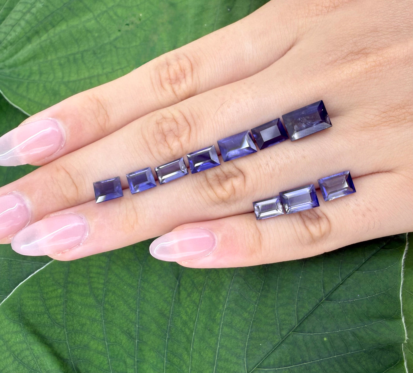 Violet Hues Iolite Lot Baguette 14.7 Ct