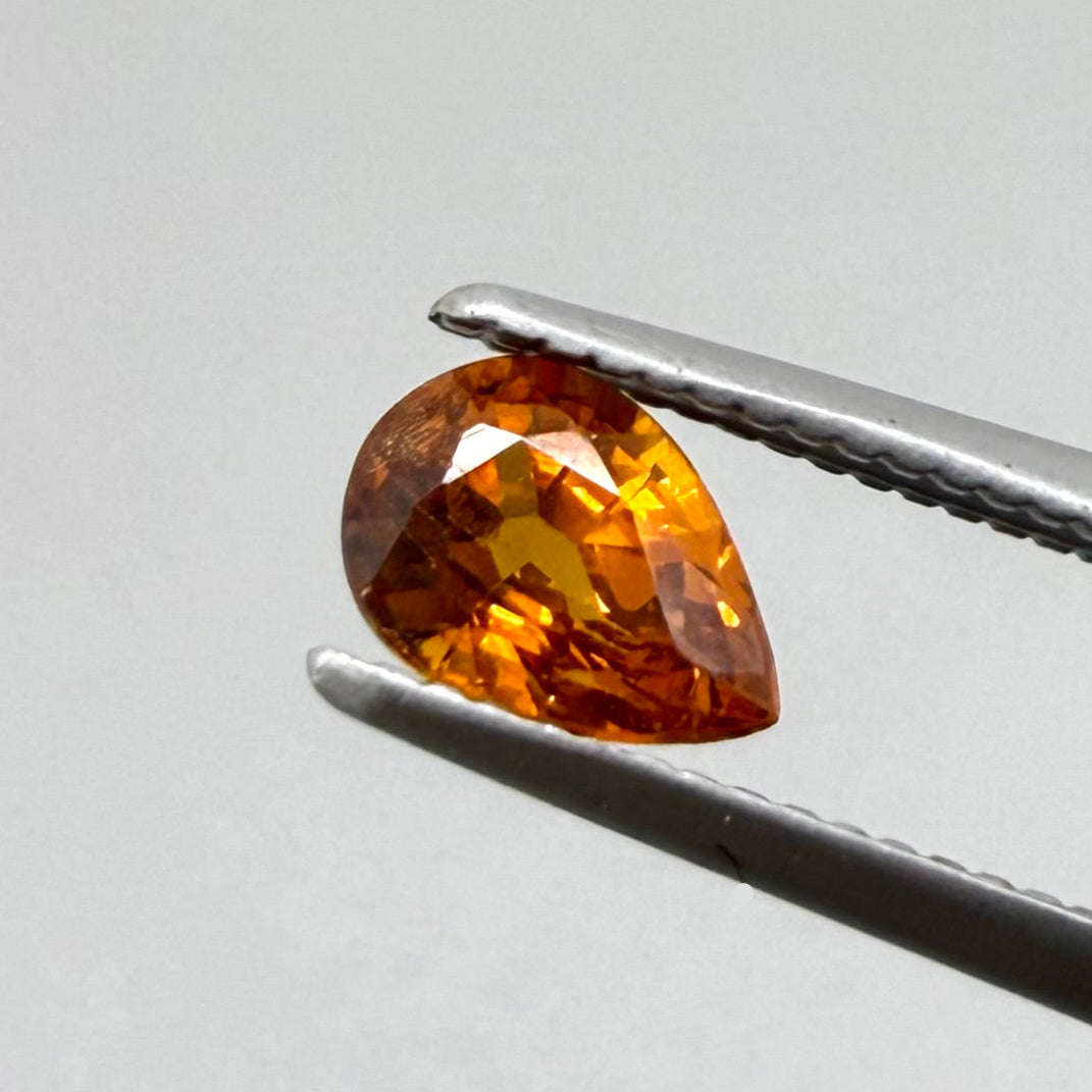 Fiery Orange Spessartine Pear 0.57 Ct