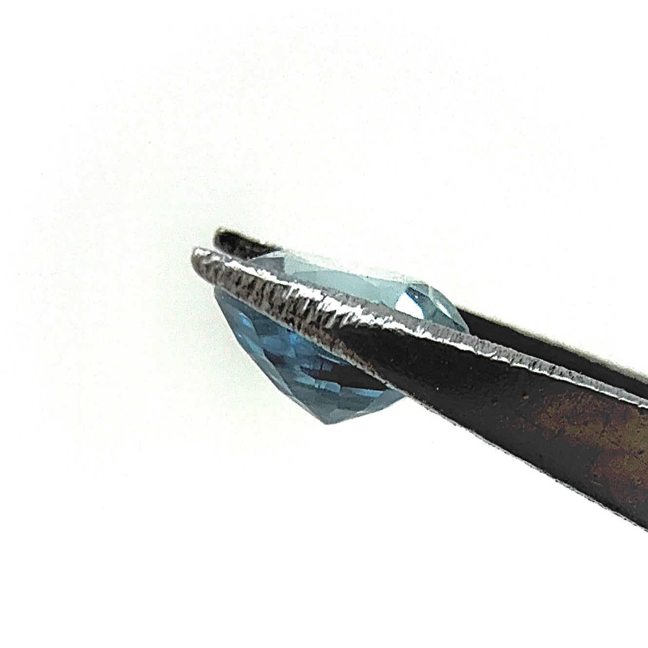 Natural Blue Zircon gemstone, oval cut