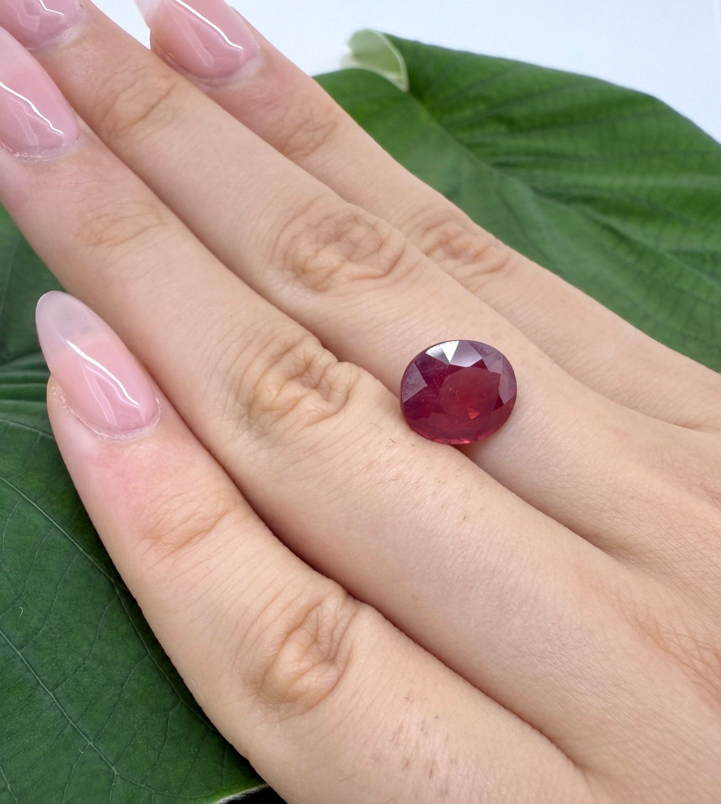 Purplish Red Ruby Oval 4.53 Cts