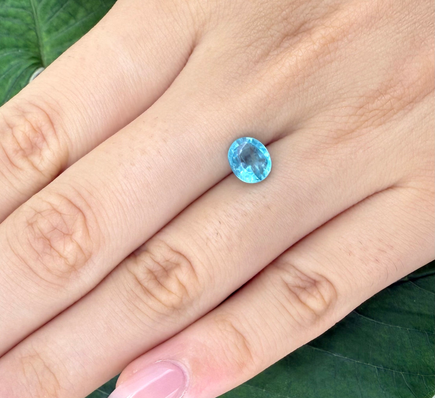 Vibrant Blue Apatite Oval 1.14 Ct