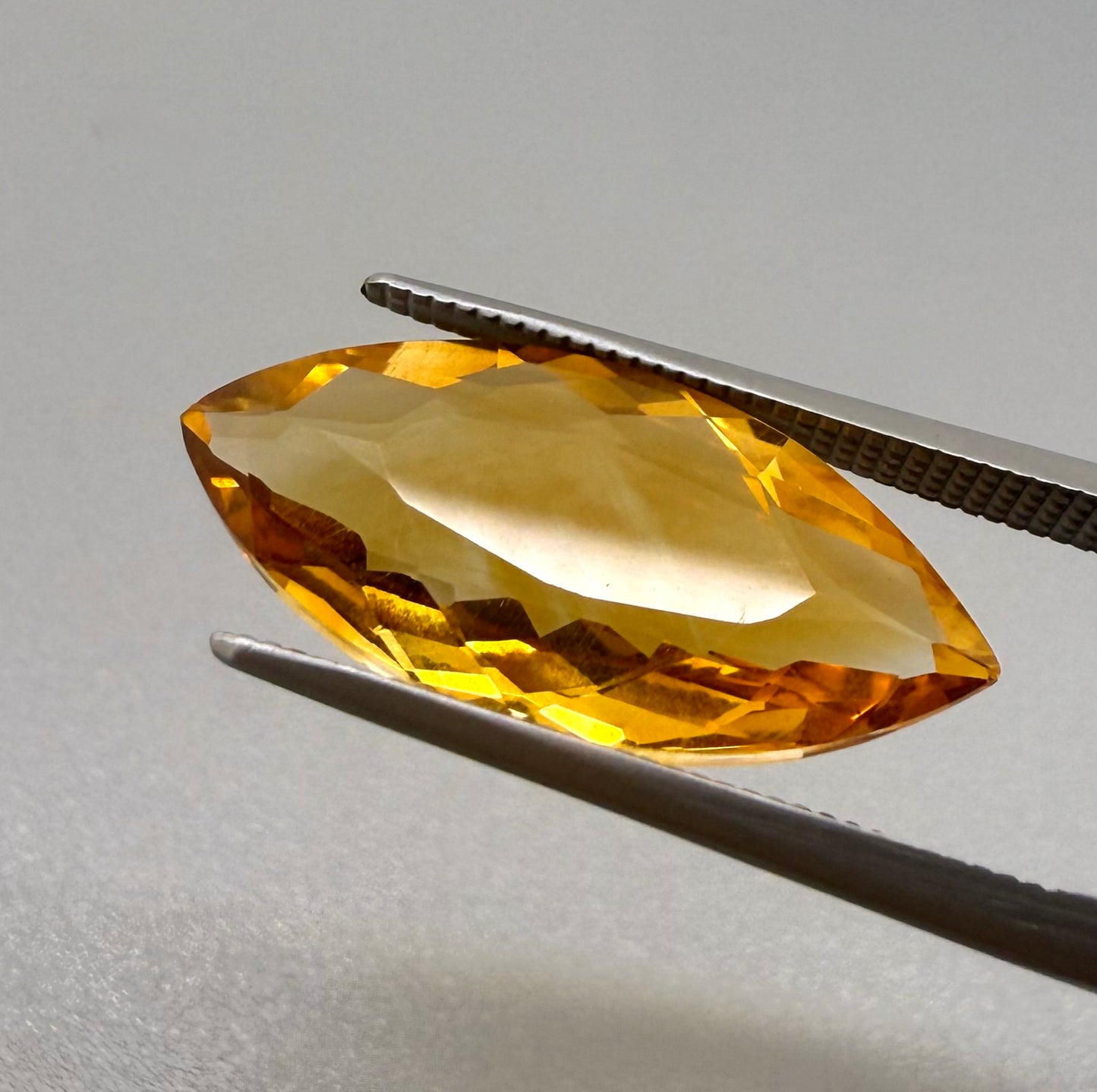 Light Orange Amber Hues Citrine Marquise 6.9 Ct