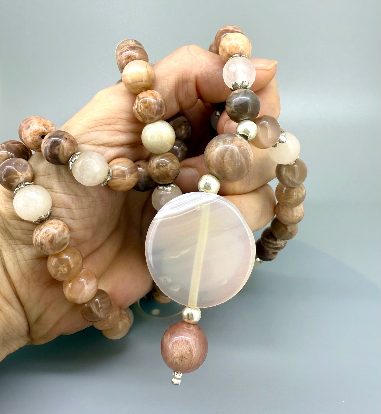 Mala ‘Sunstone & Rose Quartz’