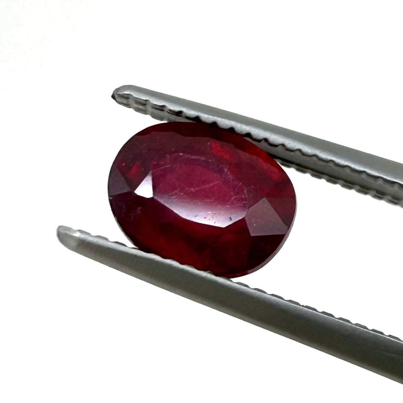 Purplish Red Ruby Oval 1.30 Ct