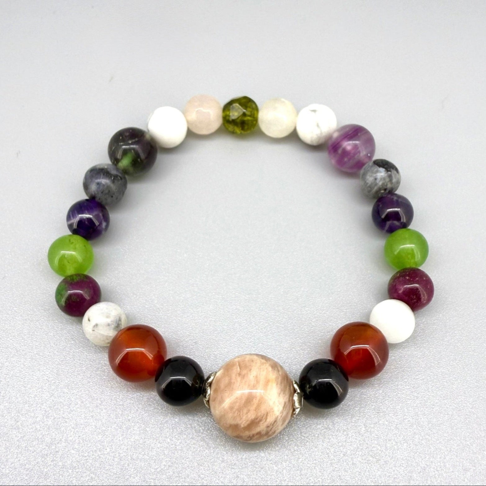 Birthday Bracelets made of natural gemstones, seven designs for each day of the week, handmade spiritual jewelry.