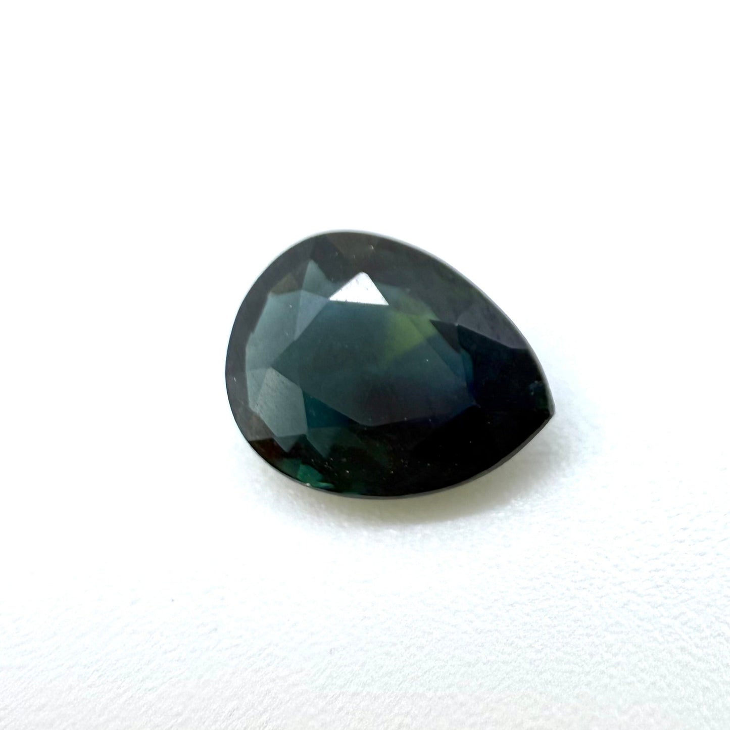 Bi-Color (Blue Hues Green) Sapphire Pear 0.87 Ct