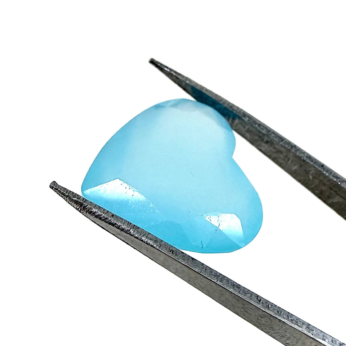 Candy Blue Chalcedony Heart 6.14 Ct