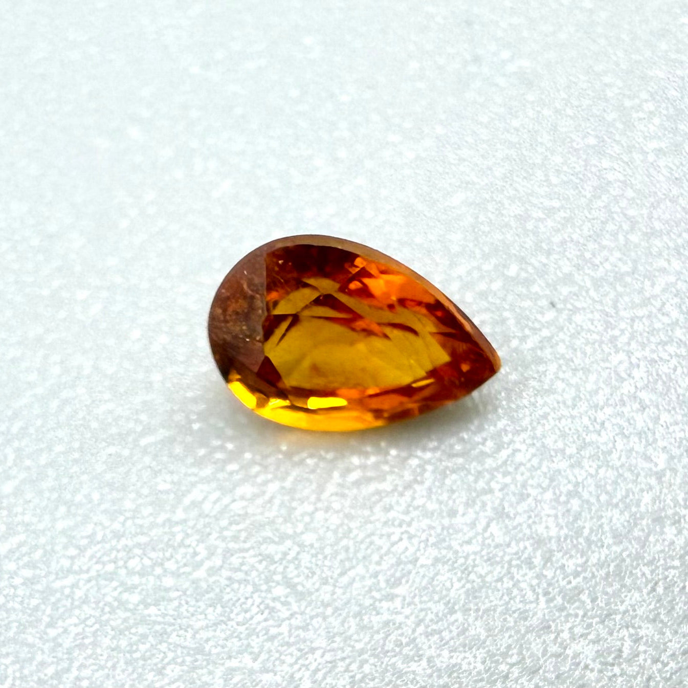 Fiery Orange Spessartine Pear 0.57 Ct