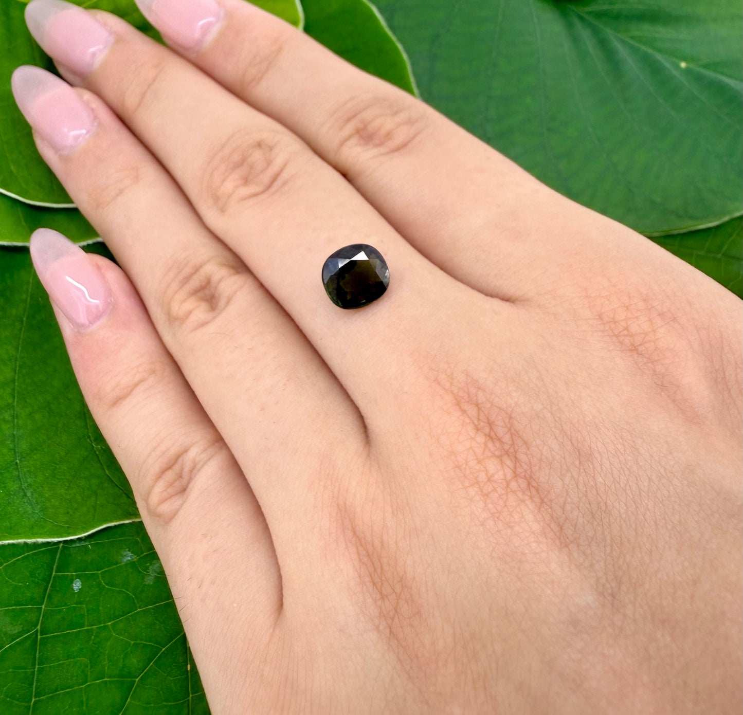 Green Sapphire Cushion 1.68 Ct