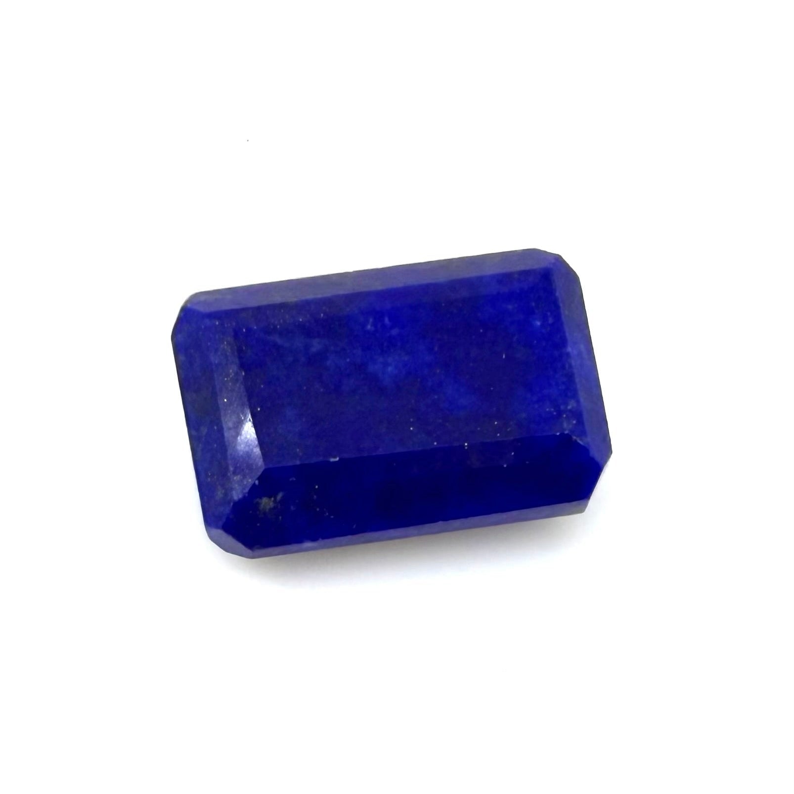 Natural Marine Blue Lapis Lazuli gemstone, emerald cut
