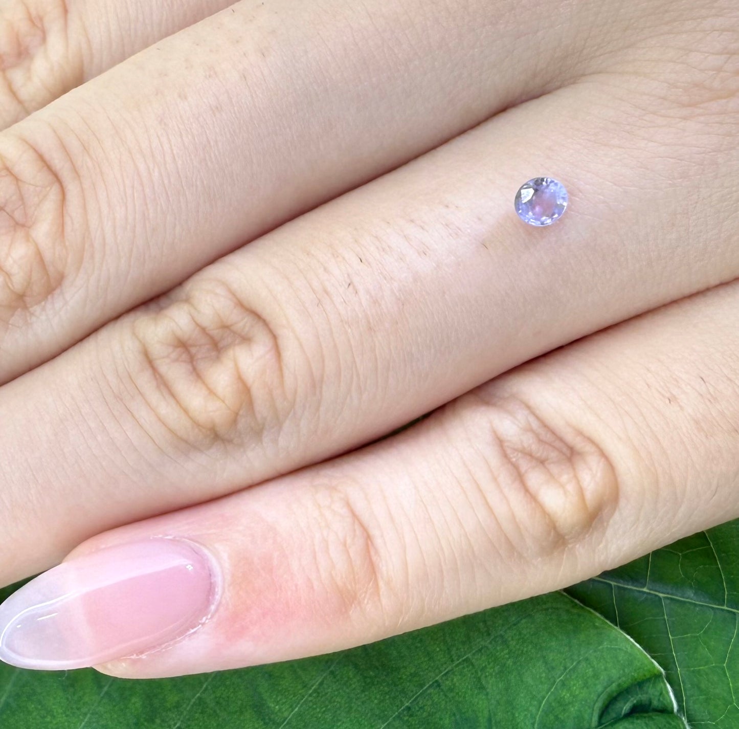 Pale Purple Sapphire Round 0.17 Ct