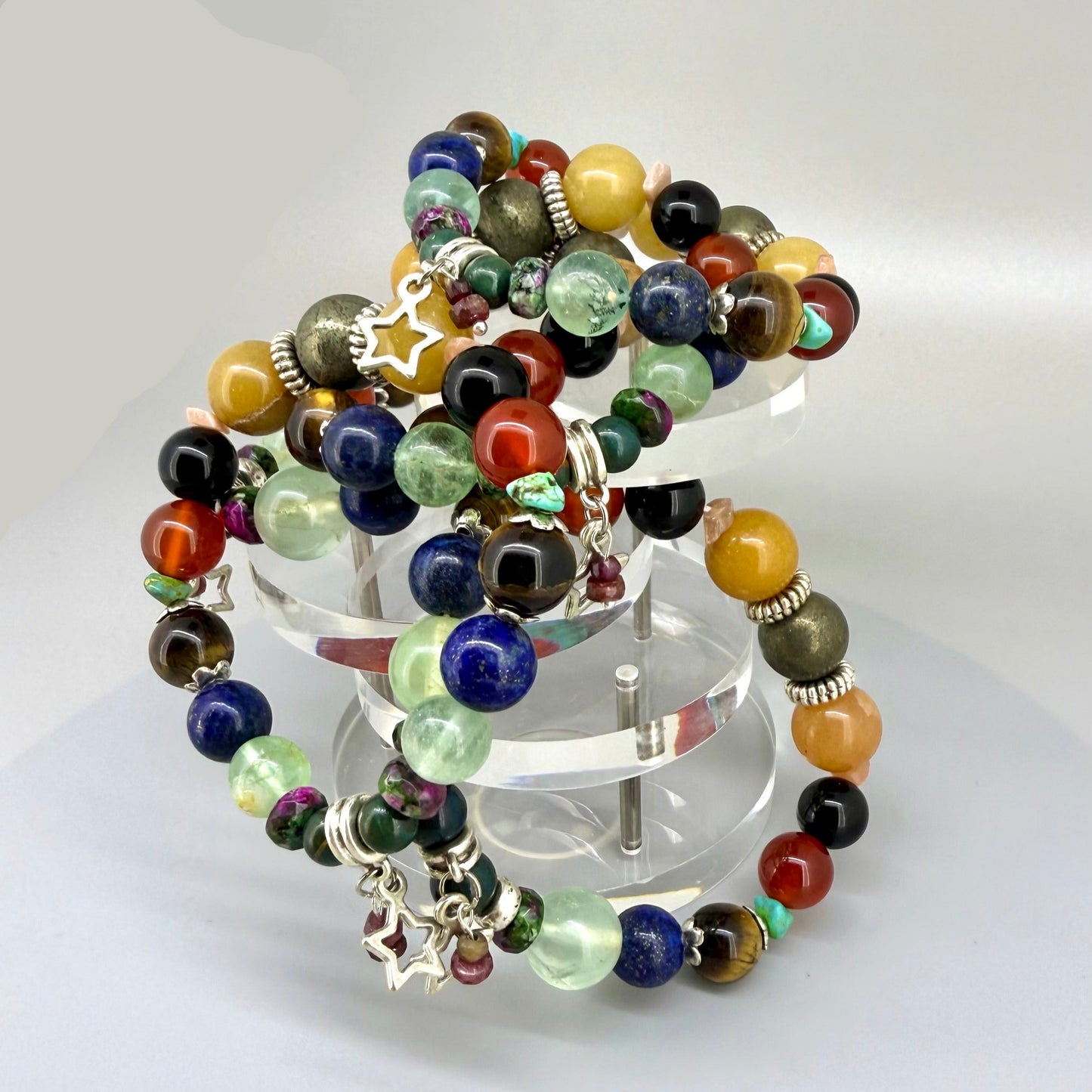 Birthday Bracelets made of natural gemstones, seven designs for each day of the week, handmade spiritual jewelry.