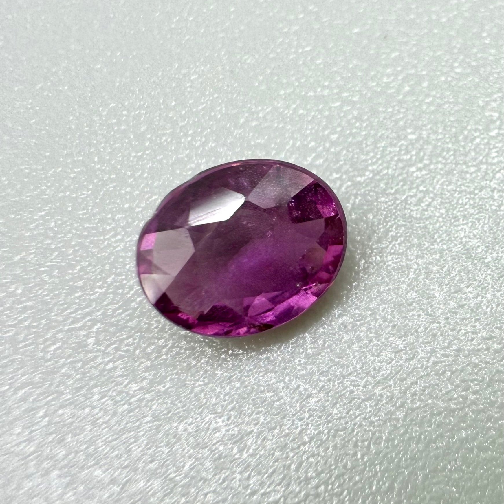 Natural Purplish Red Rhodolite gemstone, oval shape