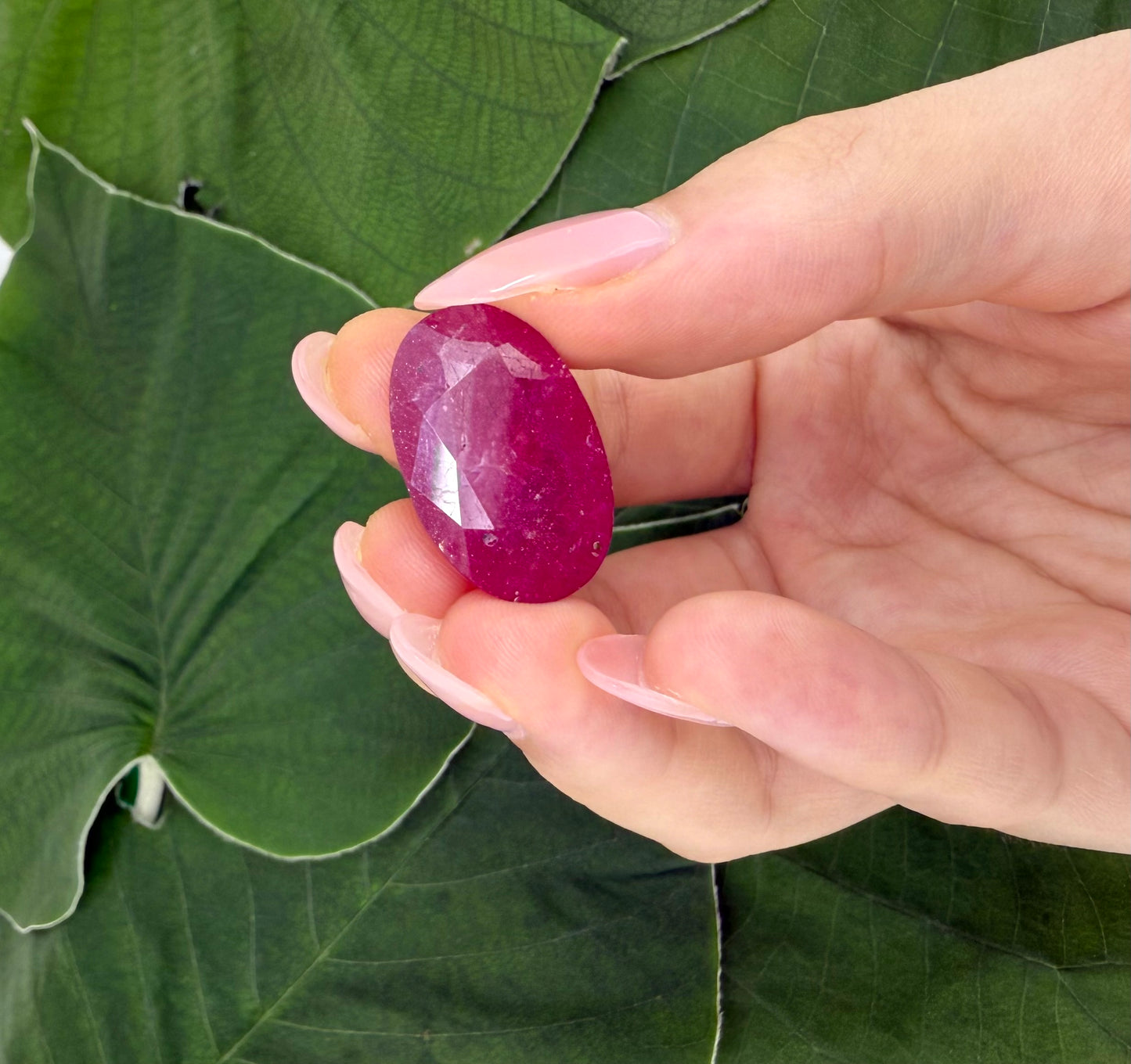 Shimmering Pink Ruby Cabochon/Faceted 27.4 Ct