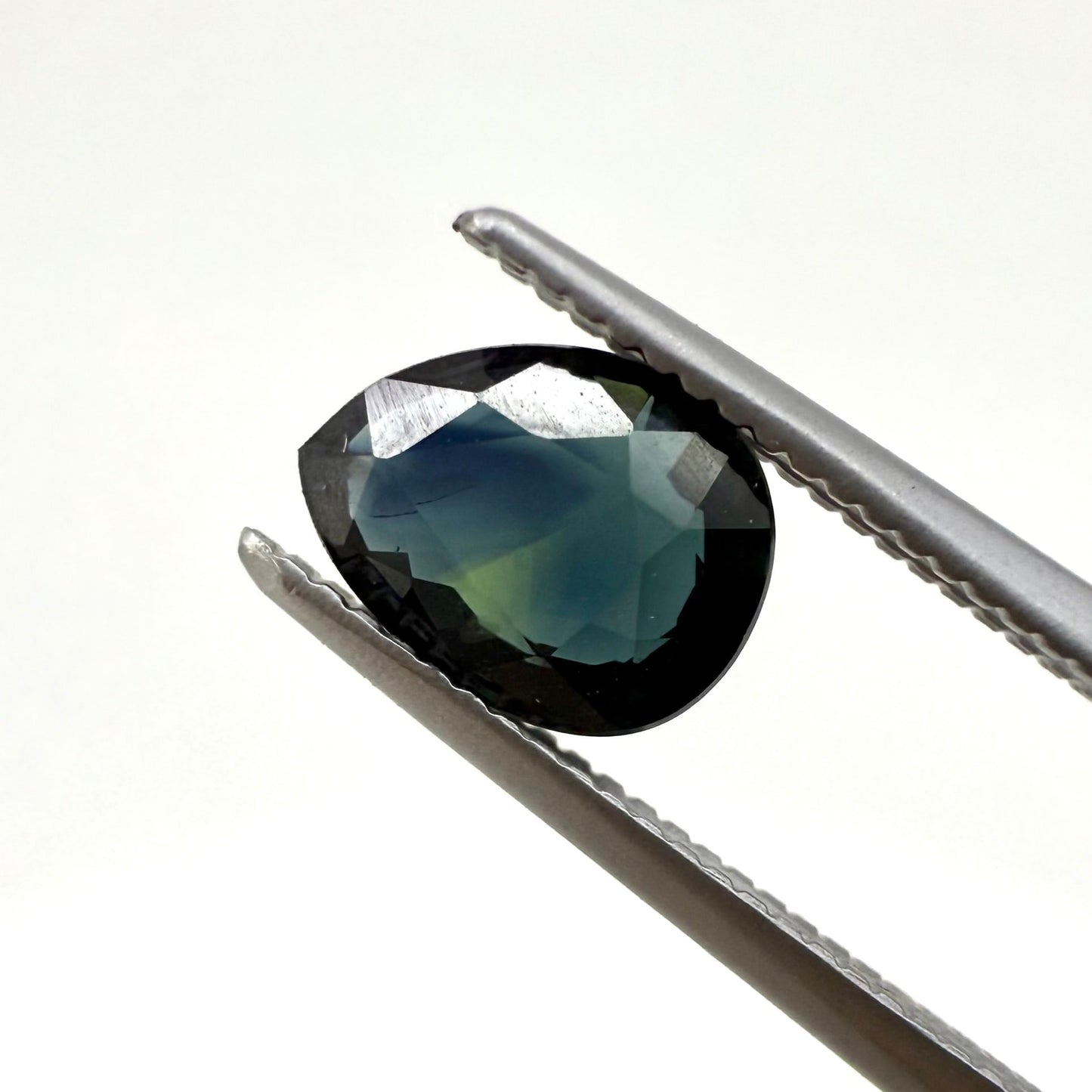 Bi-Color (Blue Hues Green) Sapphire Pear 0.87 Ct