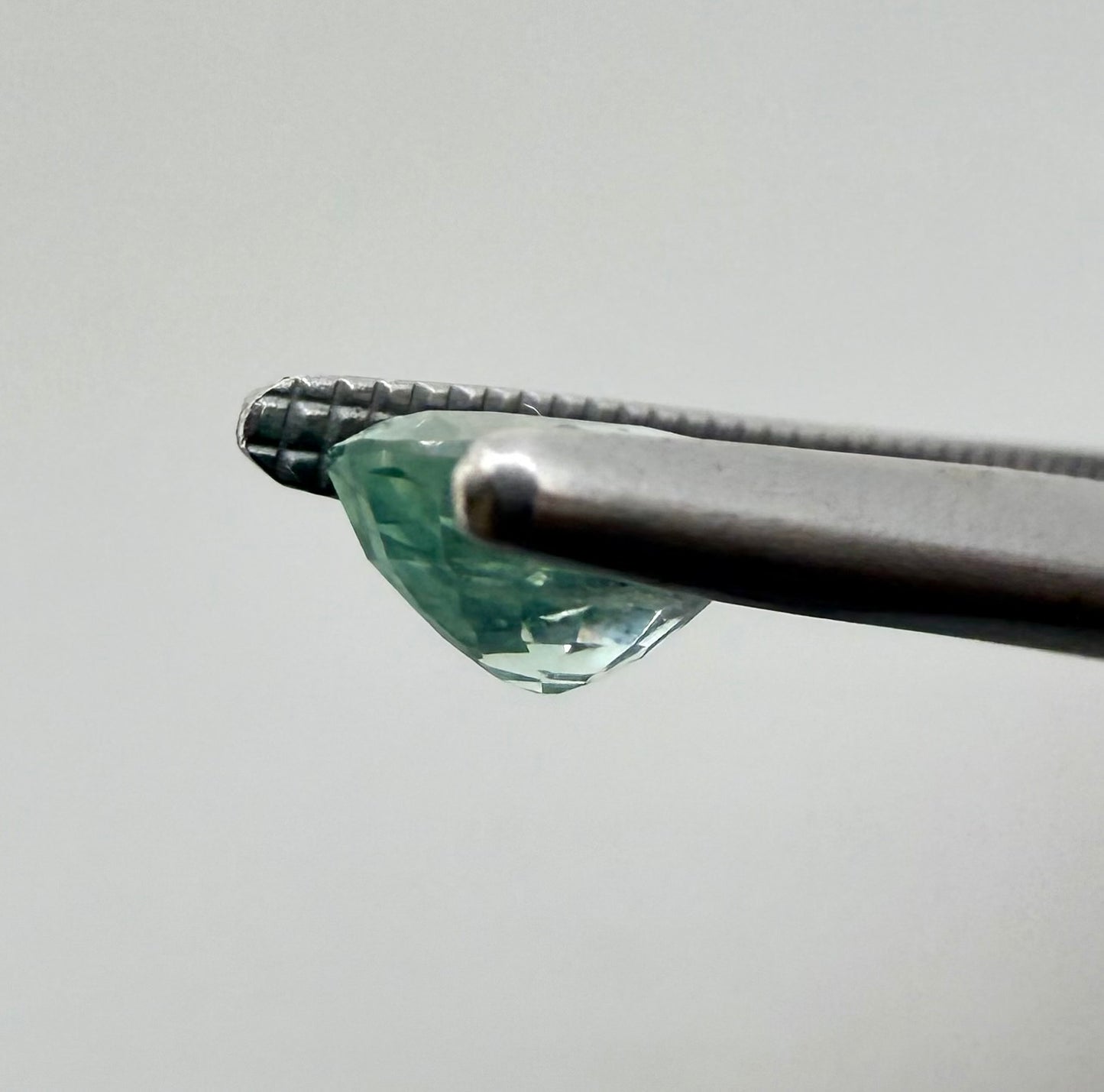 Pastel Turquoise Sapphire Oval 0.7 Ct