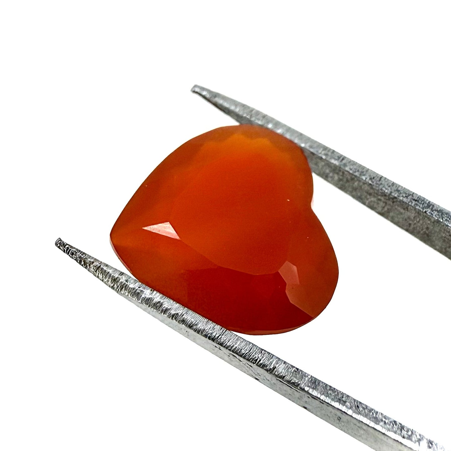 Fiery Orange Chalcedony Heart 3.88 Ct