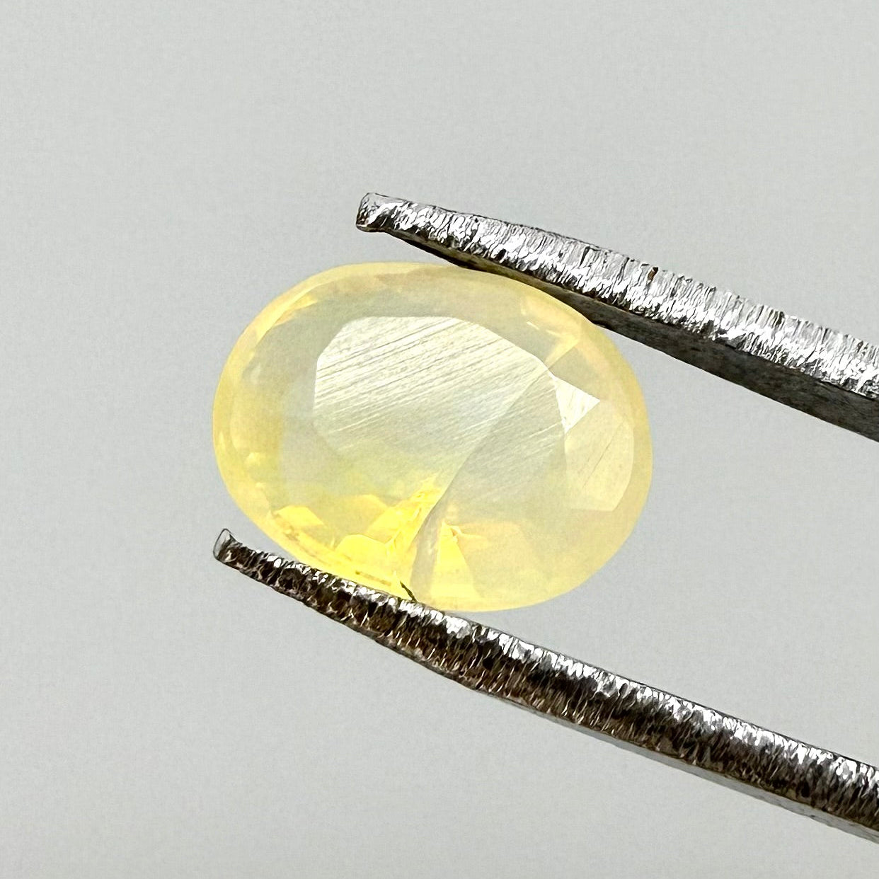 Milky Pastel Yellow Opal Oval 0.46 Ct