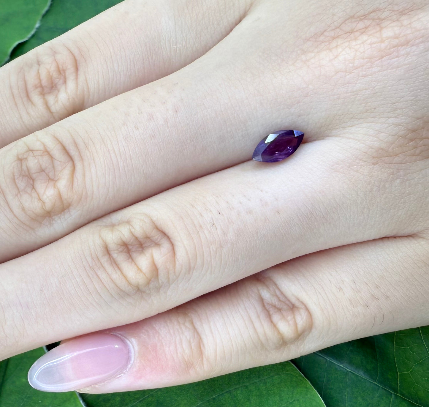 Purple Sapphire Marquise 0.84 Ct
