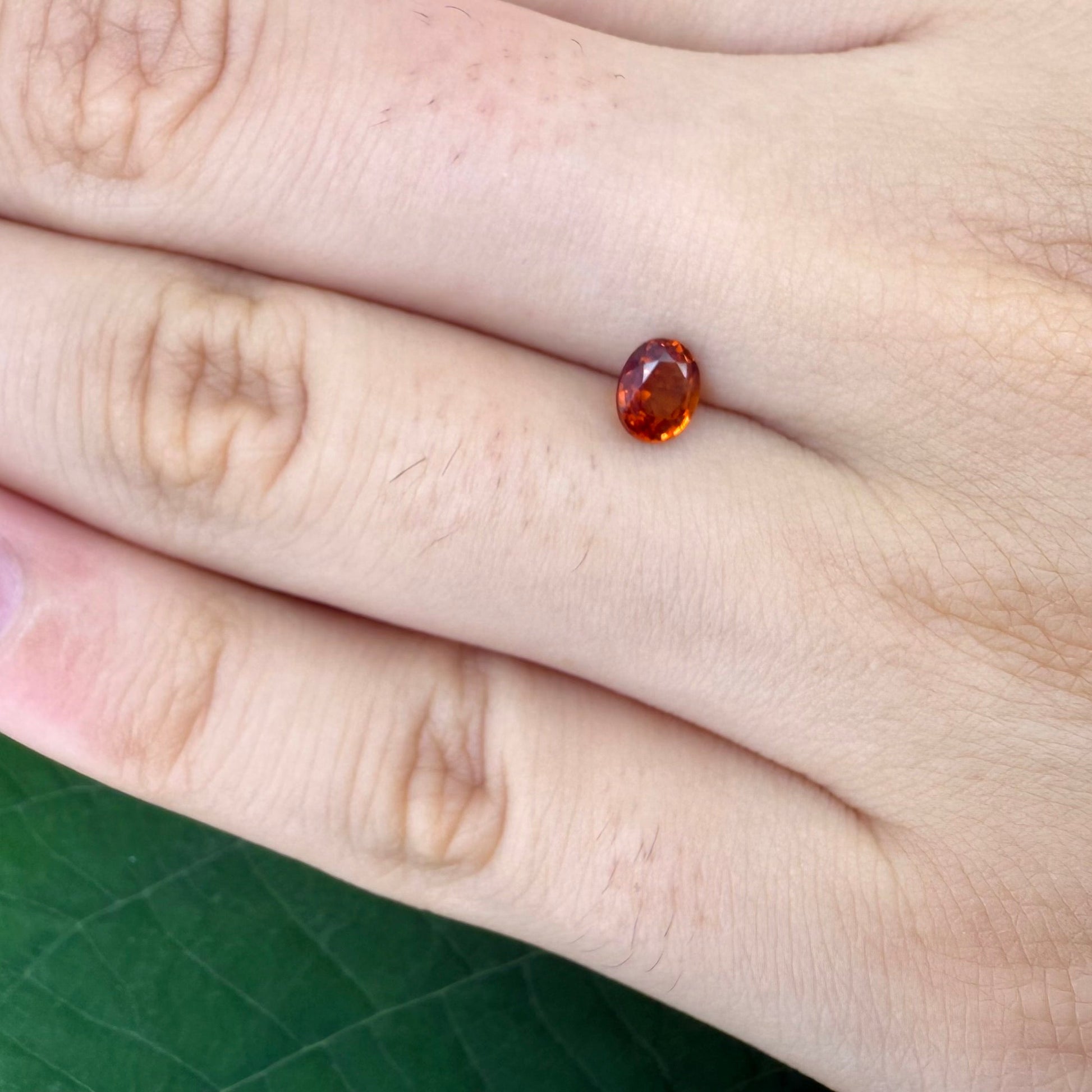 Loose Fiery Orange Spessartine gemstone, oval cut