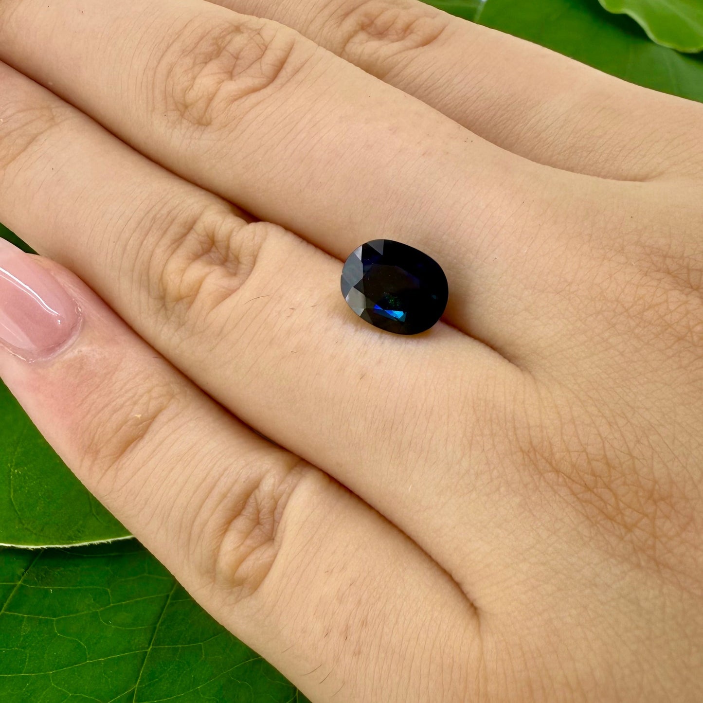 Natural Blue Sapphire gemstone oval cut