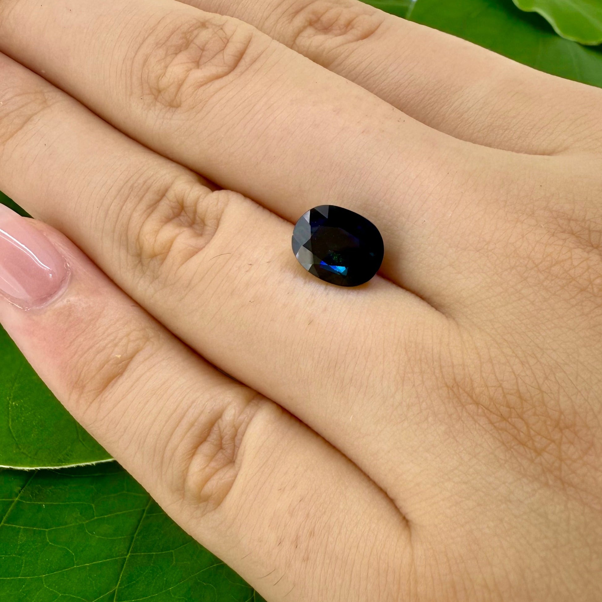 Natural Blue Sapphire gemstone oval cut